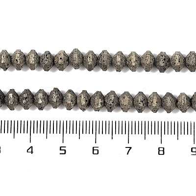 Electroplated Natural Lava Rock Beads Strands G-A234-F02-01H-1