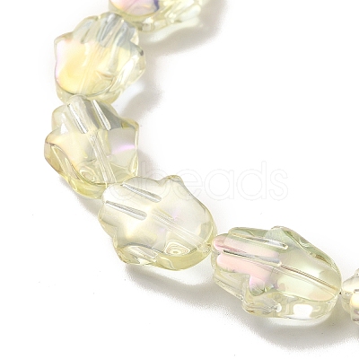 Transparent Electroplate Glass Beads Strands EGLA-F159-FR03-1