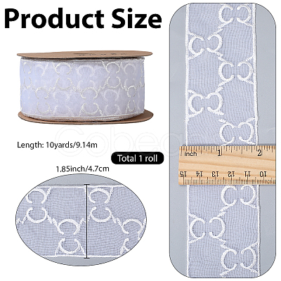 Organza Lace Ribbon OCOR-WH20012-54C-1