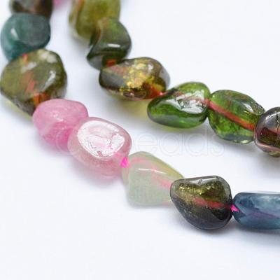Natural Multicolor Tourmaline Beads Strands G-K203-39B-1