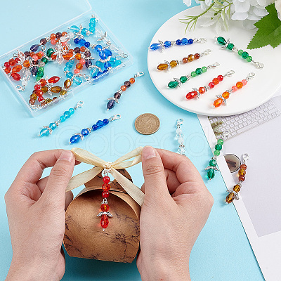 Glass Pendant Decorations HJEW-GO00026-1