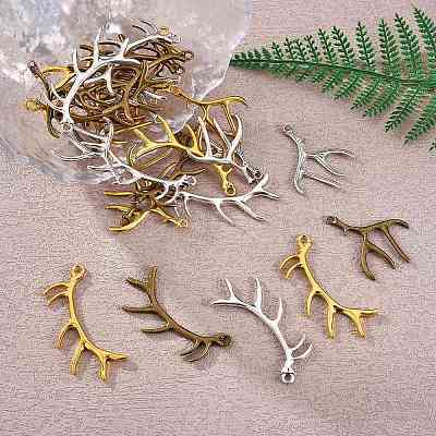 DIY Antler Shape Earring Making Kit DIY-SZ0009-11-1