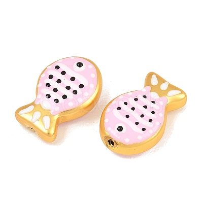 Baking Paint Opaque Glass Enamel Beads GL-CBA4370-01D-1