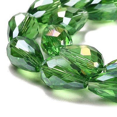 Electroplate Glass Beads Strands EGLA-D015-15x10mm-19-1