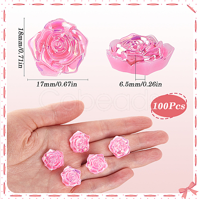 100Pcs Opaque ABS Plastic Cabochons KY-SP0001-16B-1