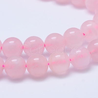 Pink Color Natural Madagascar Rose Quartz Beads Strands G-D654-8mm-1