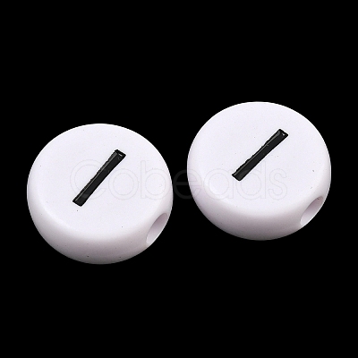Opaque White Acrylic European Beads AC-CBA3BDD-01I-1