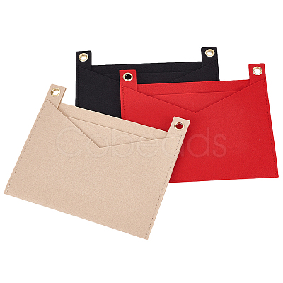 3Pcs 3 Colors Felt Bags Organizer Insert PURS-WR0006-82C-1