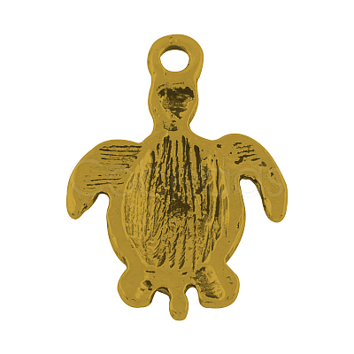 Tibetan Style Alloy Sea Turtle Pendants TIBEP-22101-AG-LF-1