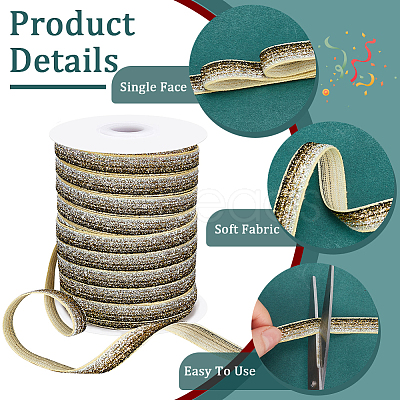 1 Roll Glitter Sparkle Ribbon SRIB-PH0001-37B-1