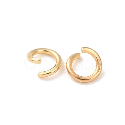 Brass Open Jump Rings KK-G604-08G-25-1