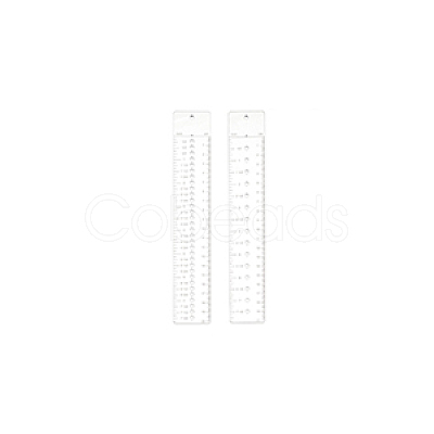 2Pcs 2 Styles Acrylic Rulers AJEW-WH0270-327-1