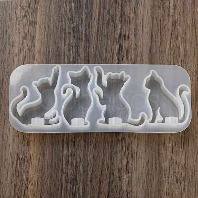 Cat Shape Pendant DIY Silhouette Silicone Mold LS-DIY-K067-02C-1
