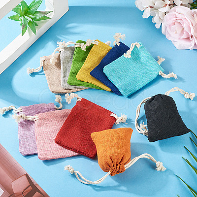22Pcs 11 Colors Rectangle Cloth Packing Pouches ABAG-TA0001-87A-1