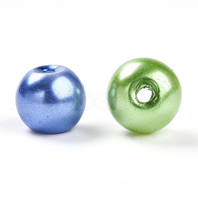 Baking Paint Pearlized Glass Pearl Beads X1-HY-Q003-6mm-M01-1