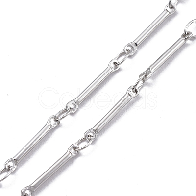 3.28 Feet Real Platinum Brass Bar Link Chains X-CHC-R126-13P-1
