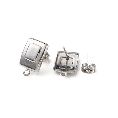 Non-Tarnish 304 Stainless Steel Stud Earring Findings STAS-K254-01P-1