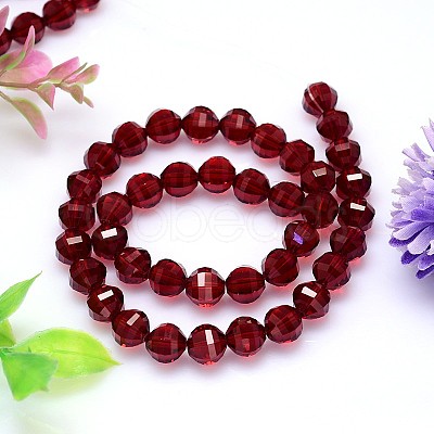 Faceted Round Imitation Austrian Crystal Bead Strands G-M182-6mm-05A-1