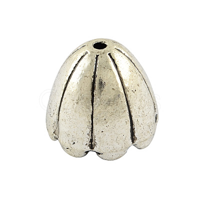 Tibetan Style Alloy Multi-Petal Bead Caps TIBE-00722-AS-FF-1
