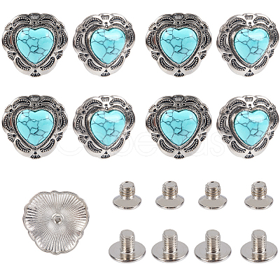 8 Bags Alloy Decorative Rivets BUTT-CP0001-21-1
