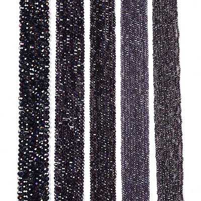 Electroplate Glass Beads Strands EGLA-A044-T1mm-B15-1