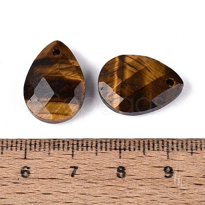 Natural Tiger Eye Pendants G-N362-13A-1
