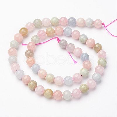 Natural Morganite Bead Strands G-P213-18-10mm-1