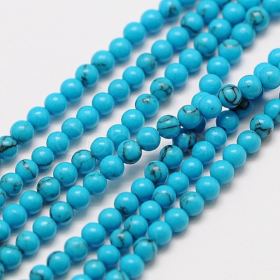 Synthetic Chinese Turquoise Bead Strands X-G-A130-2mm-L06-1