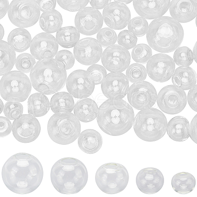 120Pcs 5 Styles Round Mechanized Blown Glass Globe Ball Bottles BLOW-SC0001-01-1