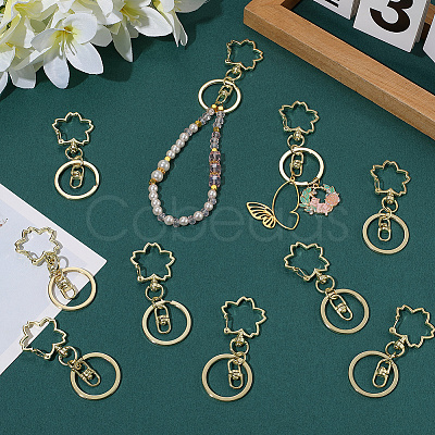 18Pcs Alloy Keychain Clasps KEYC-SC0001-72G-1