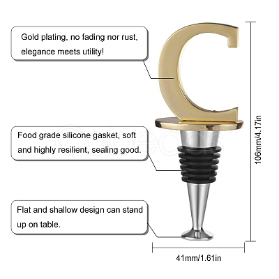 Silicone Wine Bottle Stoppers FIND-WH0076-36-01C-1