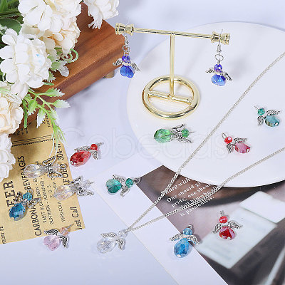 28Pcs 14 Style Electroplate Glass Pendants FIND-CA0007-83-1