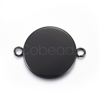 Stainless Steel Cabochon Connector Settings X-STAS-L211-04D-B-1