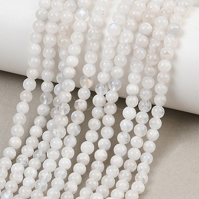 Natural Rainbow Moonstone Round Beads Strands G-E329-4-4.5mm-49-1