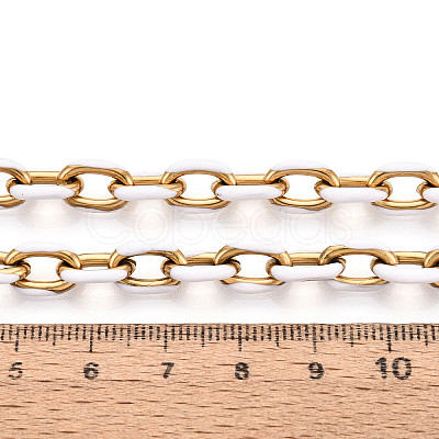 304 Stainless Steel Enamel Cable Chains CHS-N008-07G-03-1