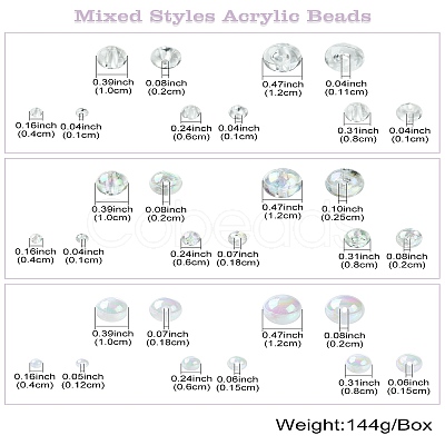 Mixed Styles Acrylic Beads OACR-CJ0002-02-1