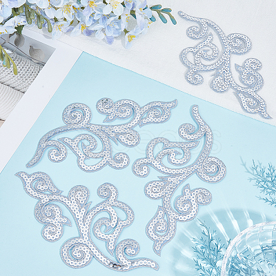 5Pairs Embroidery Thread Clothing Patches PATC-GF0001-97B-1