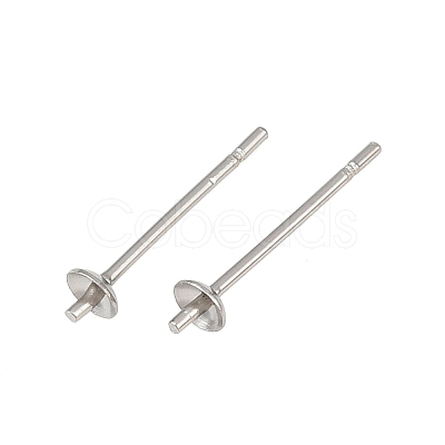 Tarnish Resistant 304 Stainless Steel Stud Earring Findings STAS-Q036-1-1
