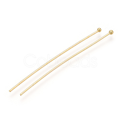 Brass Ball Head Pins X-KK-G331-10-0.8x50-1