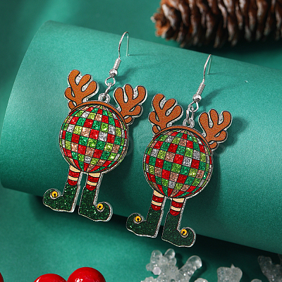 Acrylic Christmas Series Dangle Earrings ZV2317-1-1