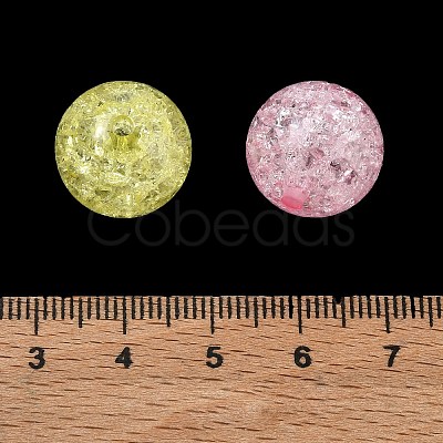 Transparent Crackle Acrylic Beads AC-CBA4496-12E-1