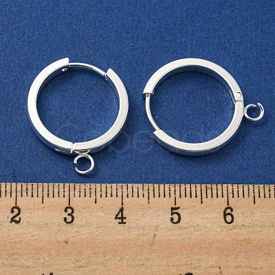 201 Stainless Steel Huggie Hoop Earrings Findings STAS-A167-01P-S-1