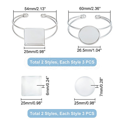 DIY Blank Bangle Making Kits DIY-UN0005-73-1
