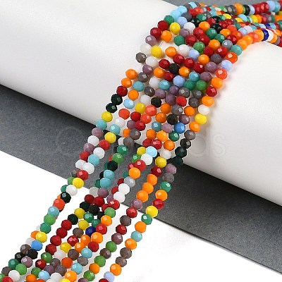 Rondelle Glass Bead Strands GLAA-C034-01B-1