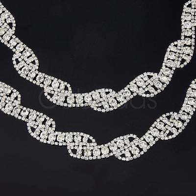 1Yard Wavy Glass Rhinestone Chains Garland Strands for Wedding AJEW-HS0001-45-1