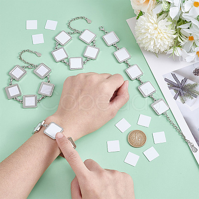 4Pcs Alloy Heat Transfer Blank Link Bracelet Making FIND-PH0024-43-1