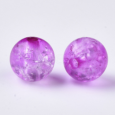 Transparent Crackle Acrylic Beads LS-CACR-N002-05-1