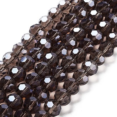 Electroplate Transparent Glass Beads Strands EGLA-A035-T10mm-A13-1