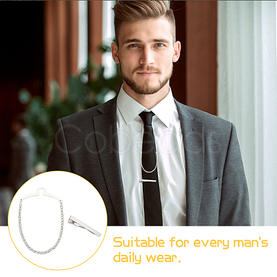Brass Tie Clip AJEW-FG0003-09-1