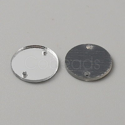 Flat Round Acrylic Mirror Sew on Rhinestone FIND-WH0155-028C-1